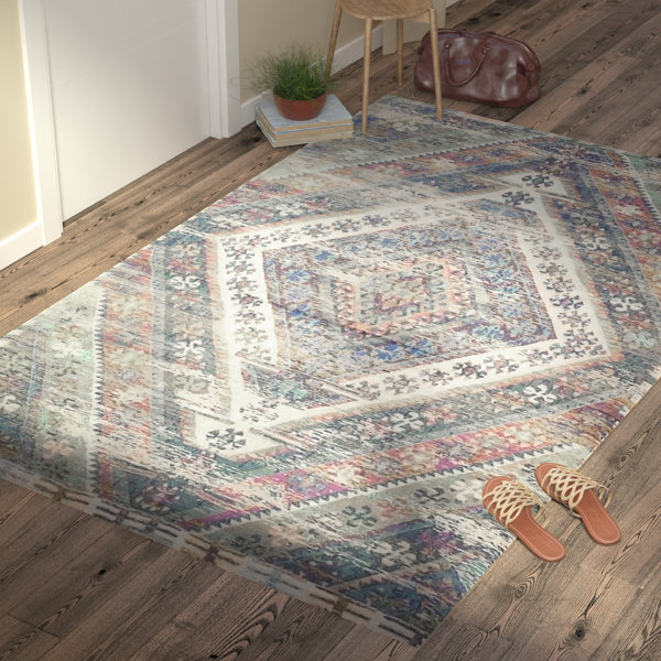 Bungalow Rose Amanda Handmade Flatweave ROYAL BLUE / FUCHSIA Rug